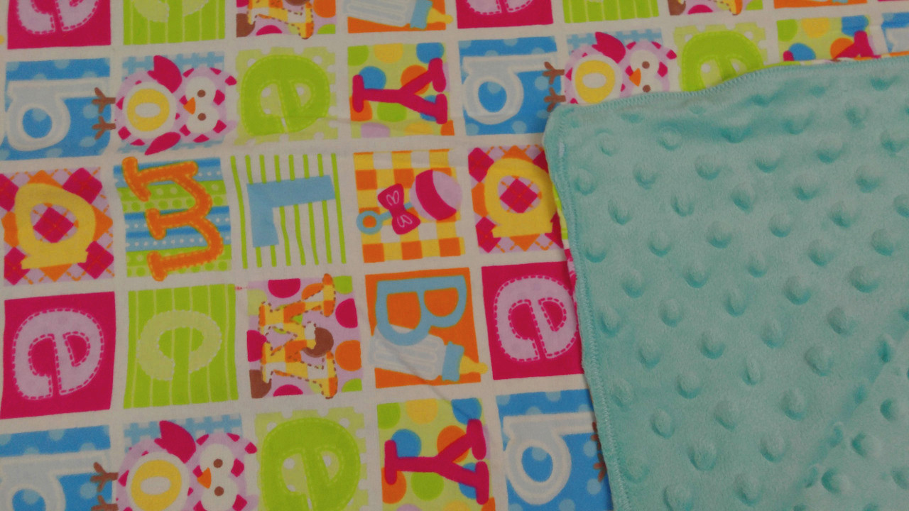 Alphabet Crib Blanket Multicolored [] 35.00 DragonAllen Designs